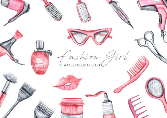 23 Watercolor Fashion Png Clipart for Designers