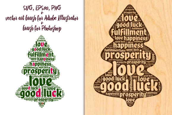 Christmas Tree Made of Kind Words: A Heartfelt Digital Design Resource