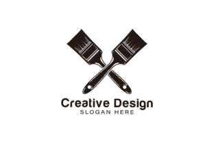 Crossed Paint Brushes Logo Ideas: Inspiration and Design Evaluation