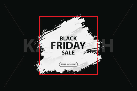 Elevating Seasonal Campaigns with 3D Black Friday Sale Banner Grunge Brush Aesthetics