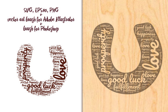 Horseshoe Made of Kind Words: Blending Symbolism with Modern Digital Design