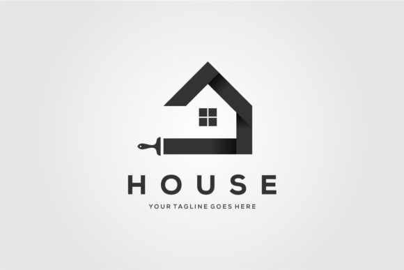 Paint House Brushes Logo Creative Clever: Elevating Brand Identity in Real Estate and Construction