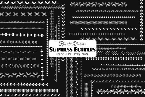 Seamless Borders White Divider Brushes
