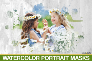 Transforming Portraits with 20 Watercolor Portrait Clipping Masks