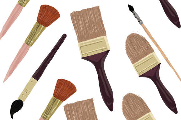 Watercolor Illustration of Brushes: A Versatile Asset for Modern Designers